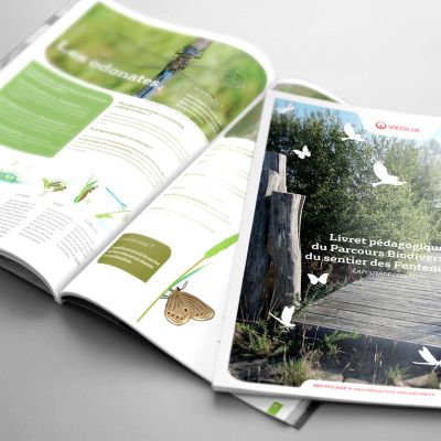 Création guide nature VEOLIA et illustrations pédagogiques et animalières