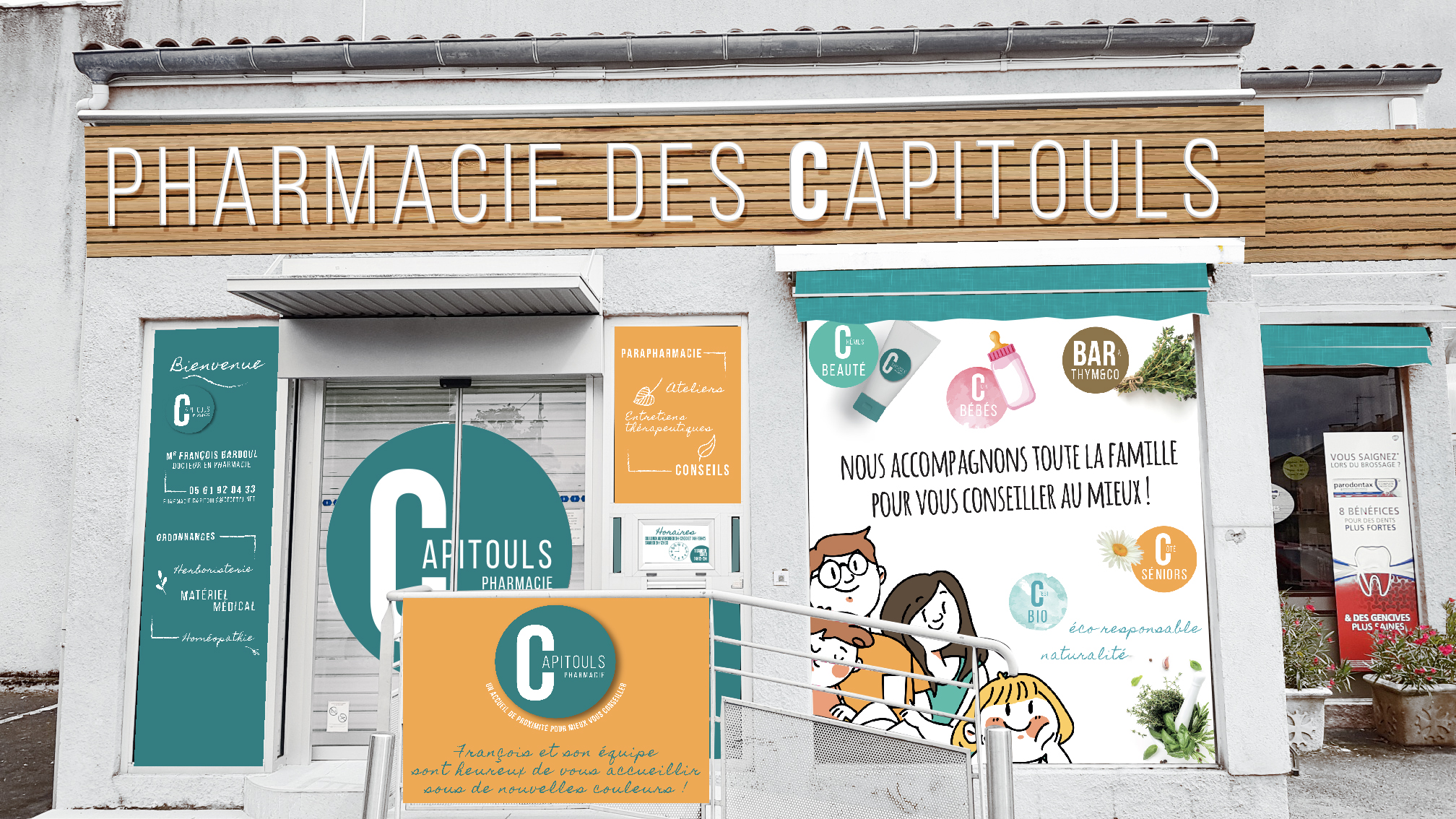 nouvelle façade pharmacie Capitouls