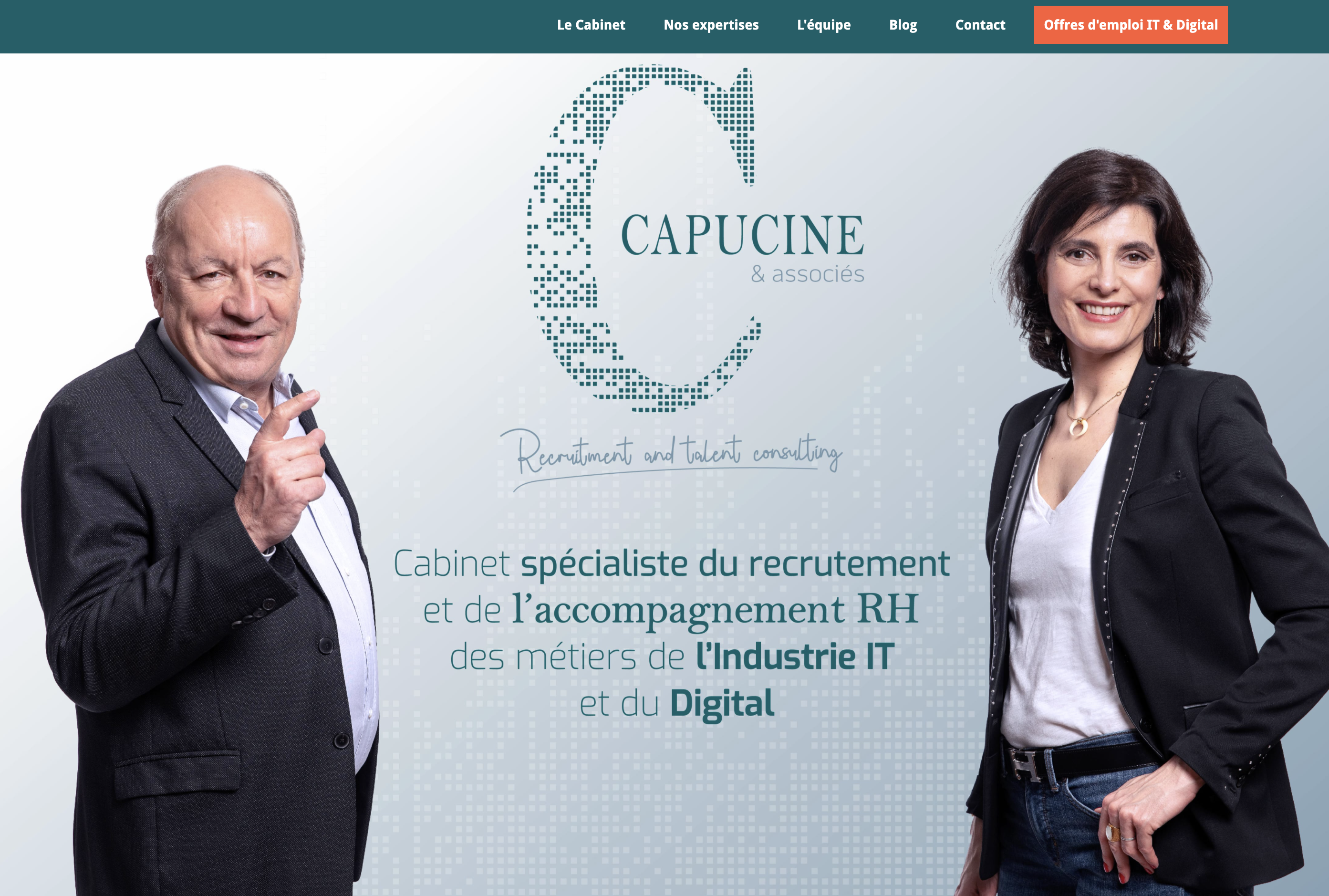 home page site internet capucine et associés