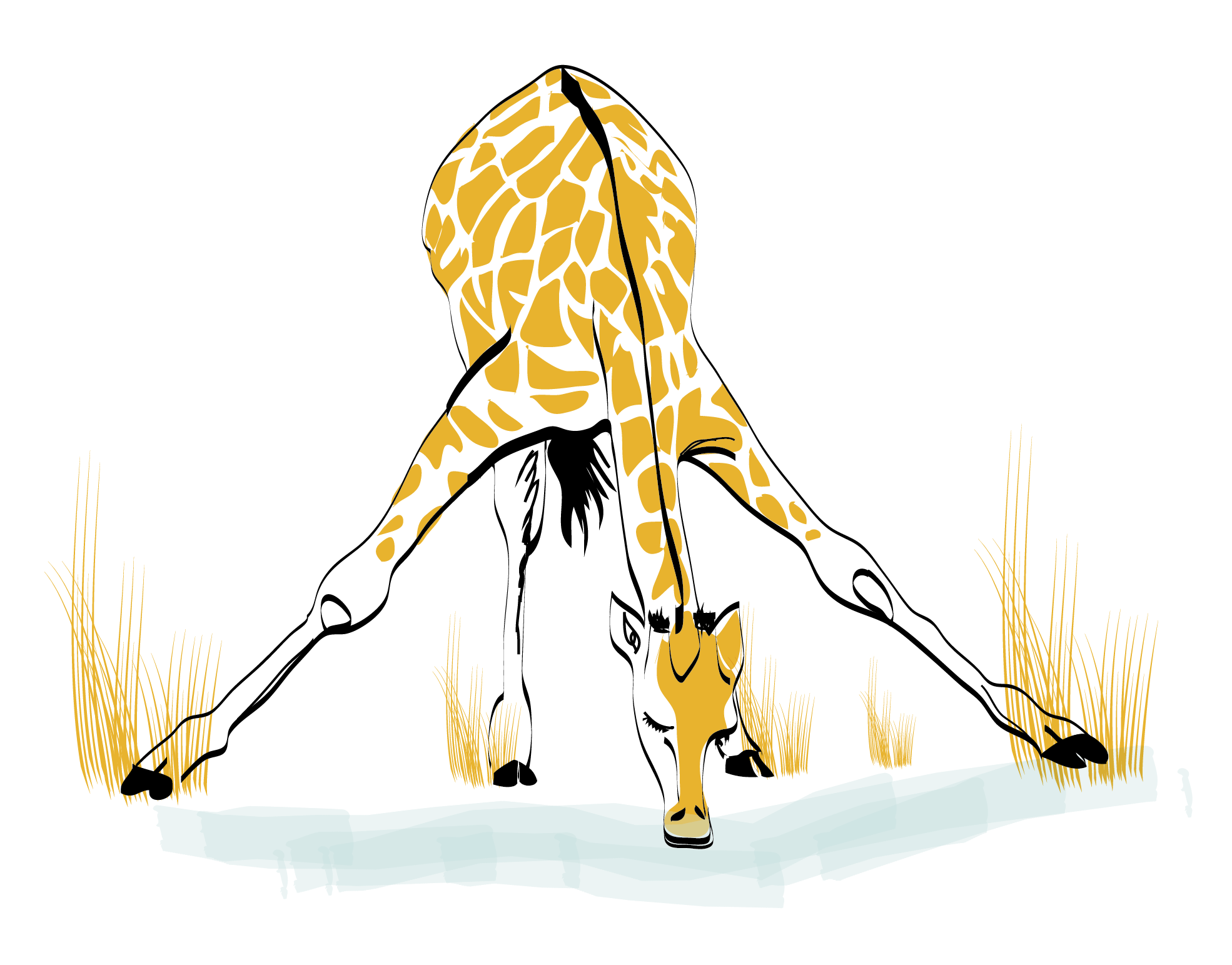 illustration girafe Afrique carnet de voyage